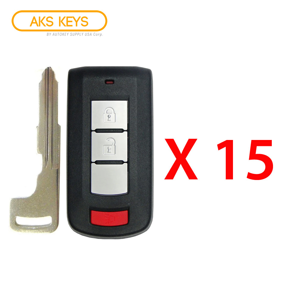 2007 - 2021 Mitsubishi Smart Key 3B Fob FCC# OUC644M-KEY-N - 8637-A316 (15 Pack)