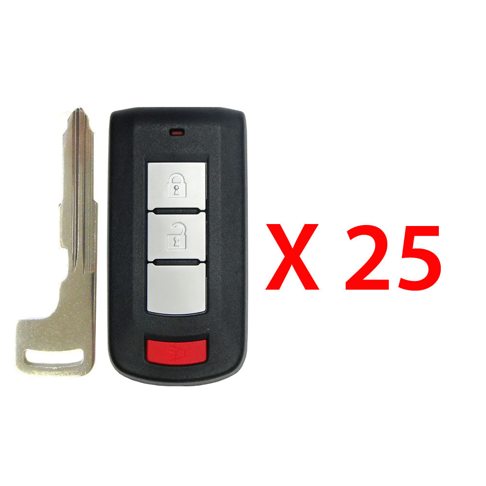 2007 - 2021 Mitsubishi Smart Key 3B Fob FCC# OUC644M-KEY-N - 8637-A316 (25 Pack)