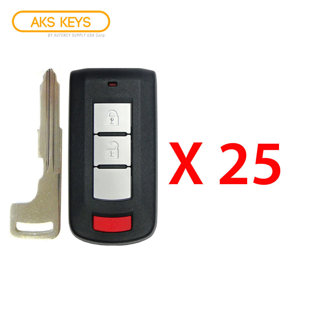 2007 - 2021 Mitsubishi Smart Key 3B Fob FCC# OUC644M-KEY-N - 8637-A316 (25 Pack)