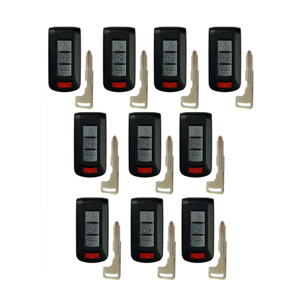 2008 - 2017 Mitsubishi Lancer Smart Key 4B Fob W/ Trunk FCC# OUC644M-KEY-N - 8637-A228 (10 Pack)