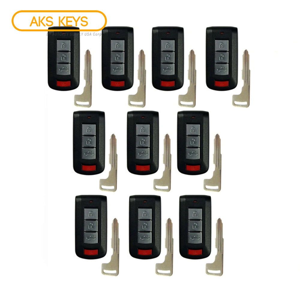 2008 - 2017 Mitsubishi Lancer Smart Key 4B Fob W/ Trunk FCC# OUC644M-KEY-N - 8637-A228 (10 Pack)