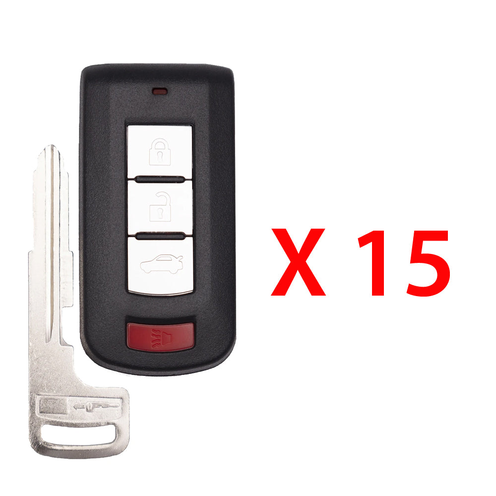 2008 - 2017 Mitsubishi Lancer Smart Key 4B Fob W/ Trunk FCC# OUC644M-KEY-N - 8637-A228 (15 Pack)