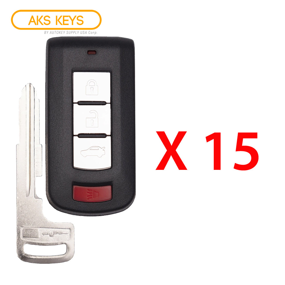 2008 - 2017 Mitsubishi Lancer Smart Key 4B Fob W/ Trunk FCC# OUC644M-KEY-N - 8637-A228 (15 Pack)