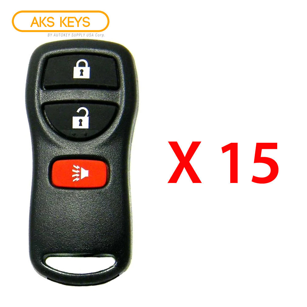 2005 - 2018 Nissan Remote Control 3B FCC# CWTWB1U415 / CWTWB1U821 / CWTWB1U733 (15 Pack)
