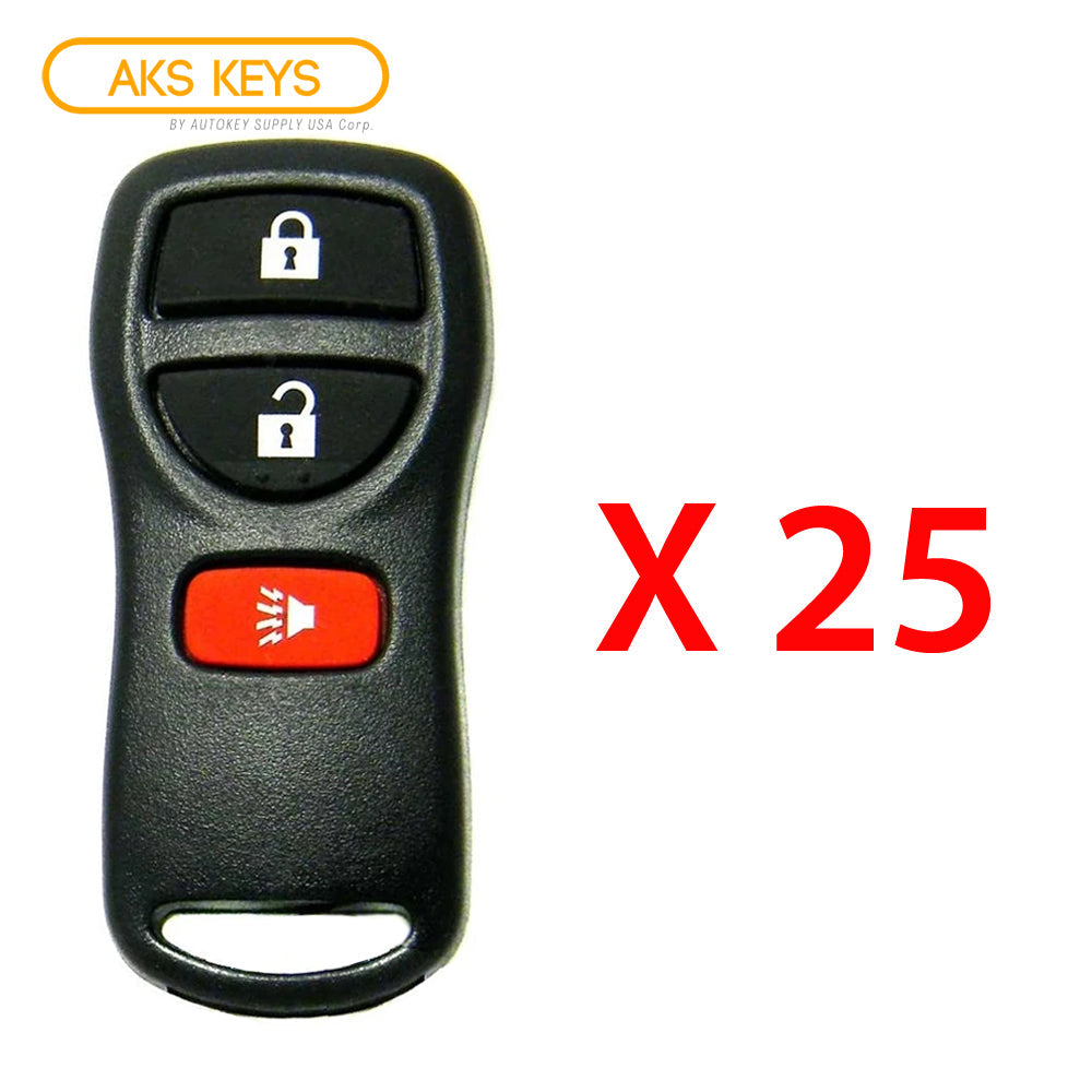 2005 - 2018 Nissan Remote Control 3B FCC# CWTWB1U415 / CWTWB1U821 / CWTWB1U733 (25 Pack)