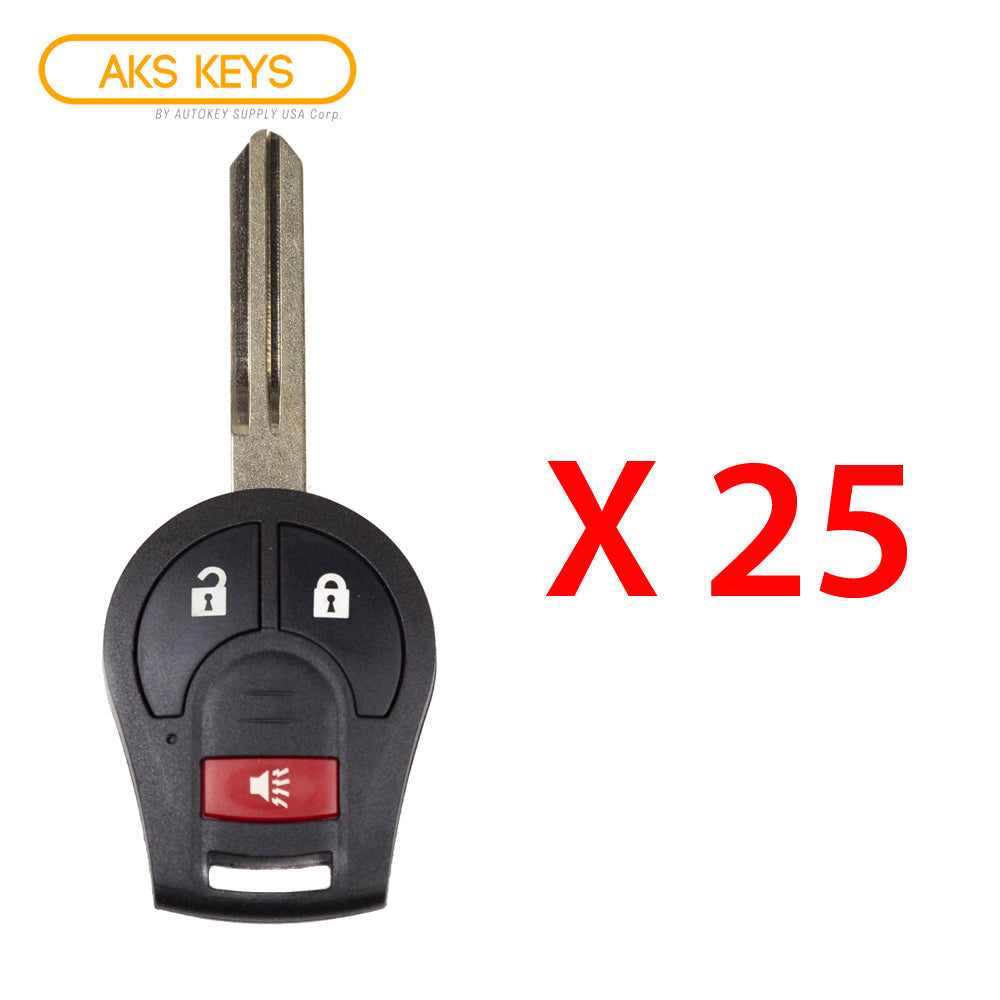2012 - 2017 Nissan Versa Remote Head Key 3B FCC ID: CWTWB1U751 (25 Pack)