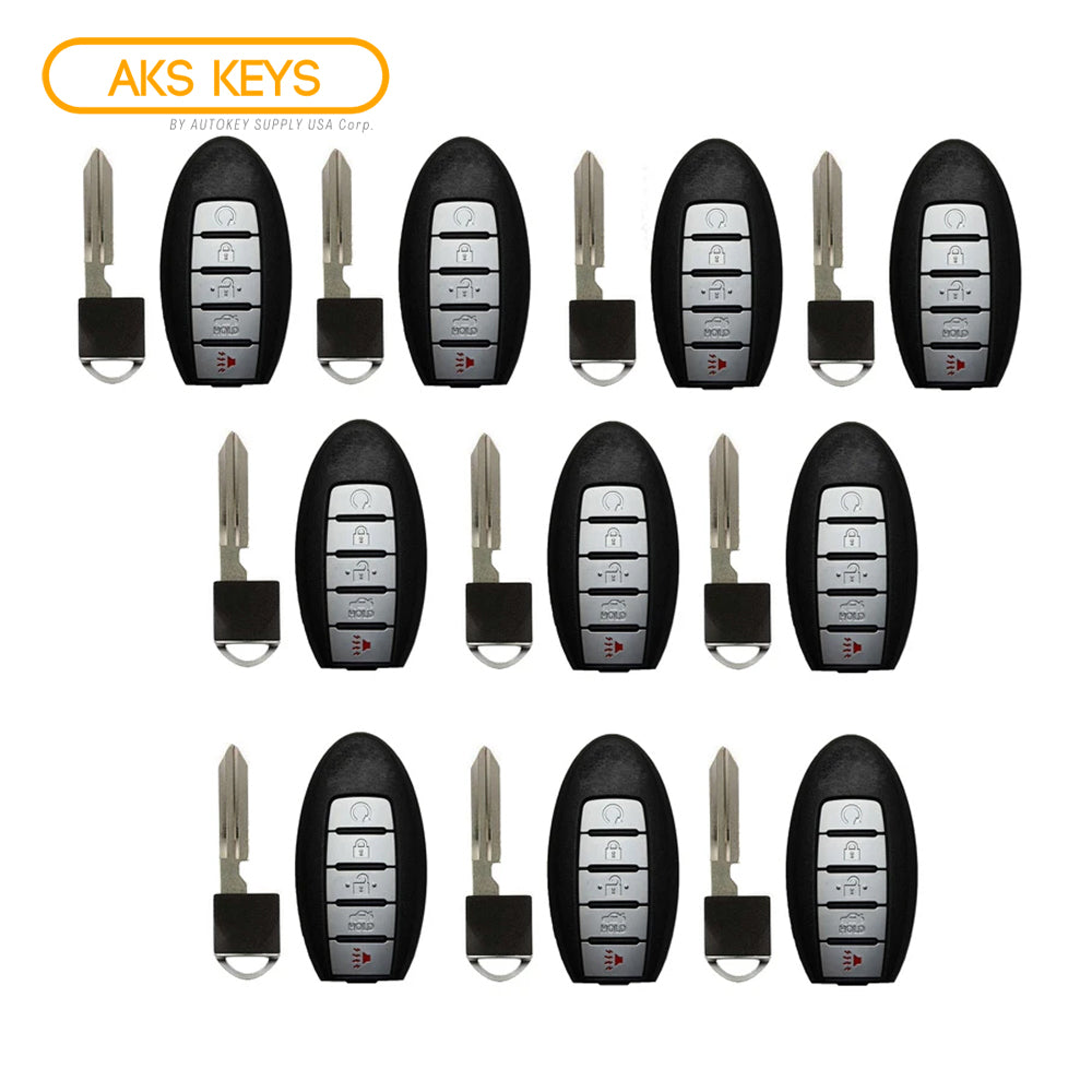2013 - 2024 Infiniti QX80 QX56 Smart Key 5B W/ Hatch & Remote Start Fob FCC# CWTWB1G744 - 285E3-1LA5A, 285E3-1LB5 (10 Pack)