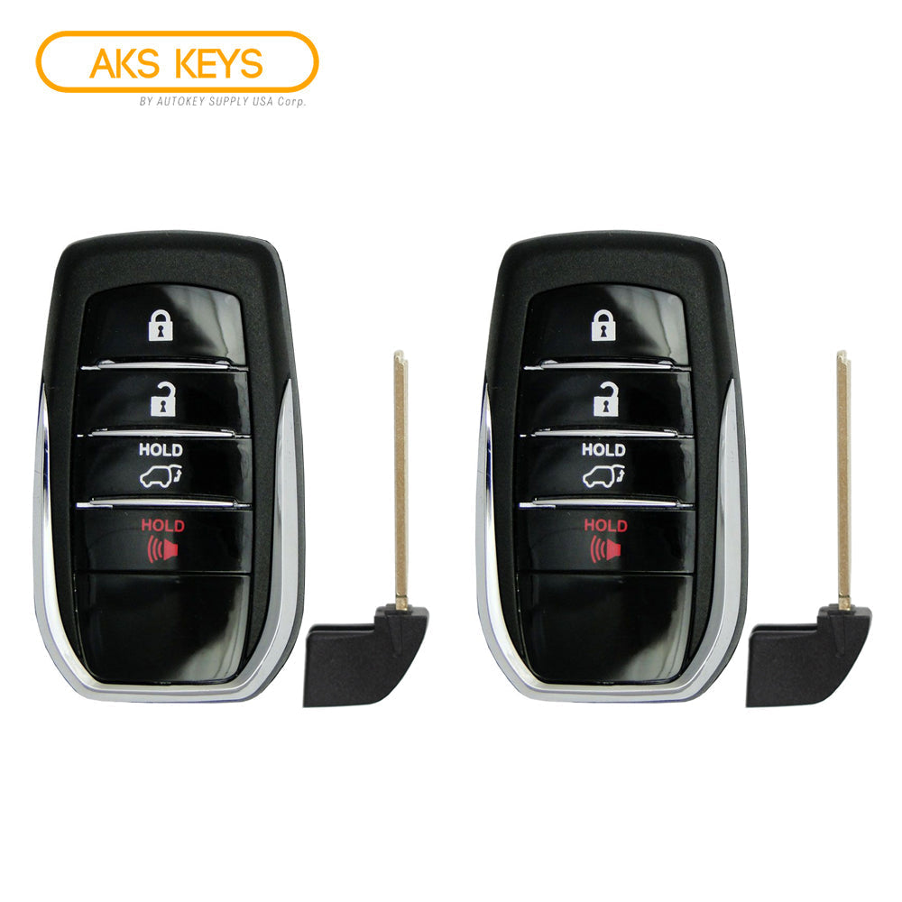 2018 - 2019 Toyota Land Cruiser Smart Key Hatch 4B FCC# HYQ14FBA - 2110 (2 Pack)