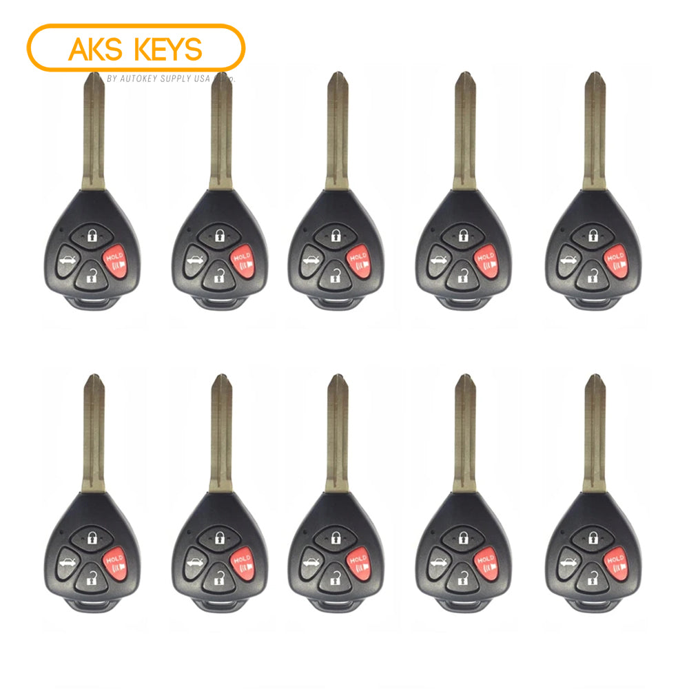 2008 - 2012 Toyota Remote Head Key 4B FCC# GQ4-29T / 4D 67 (10 Pack)