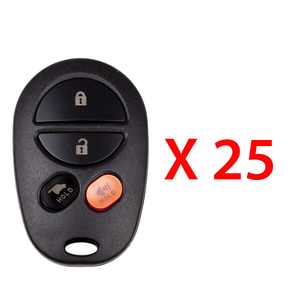 2008 - 2017 Toyota Sequoia Remote Control 4B FCC# GQ43VT20T (25 Pack)