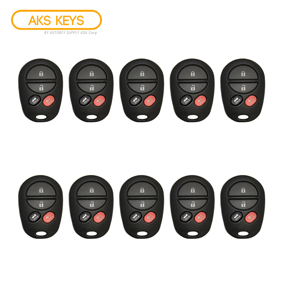 2004 - 2008 Toyota Remote Control 4B FCC# GQ43VT20T (10 Pack)
