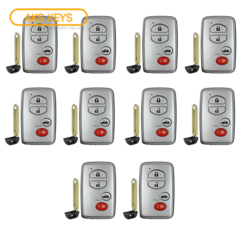 2010 - 2016 Toyota Venza Smart Prox. Key 4B FCC# HYQ14ACX (10 Pack)