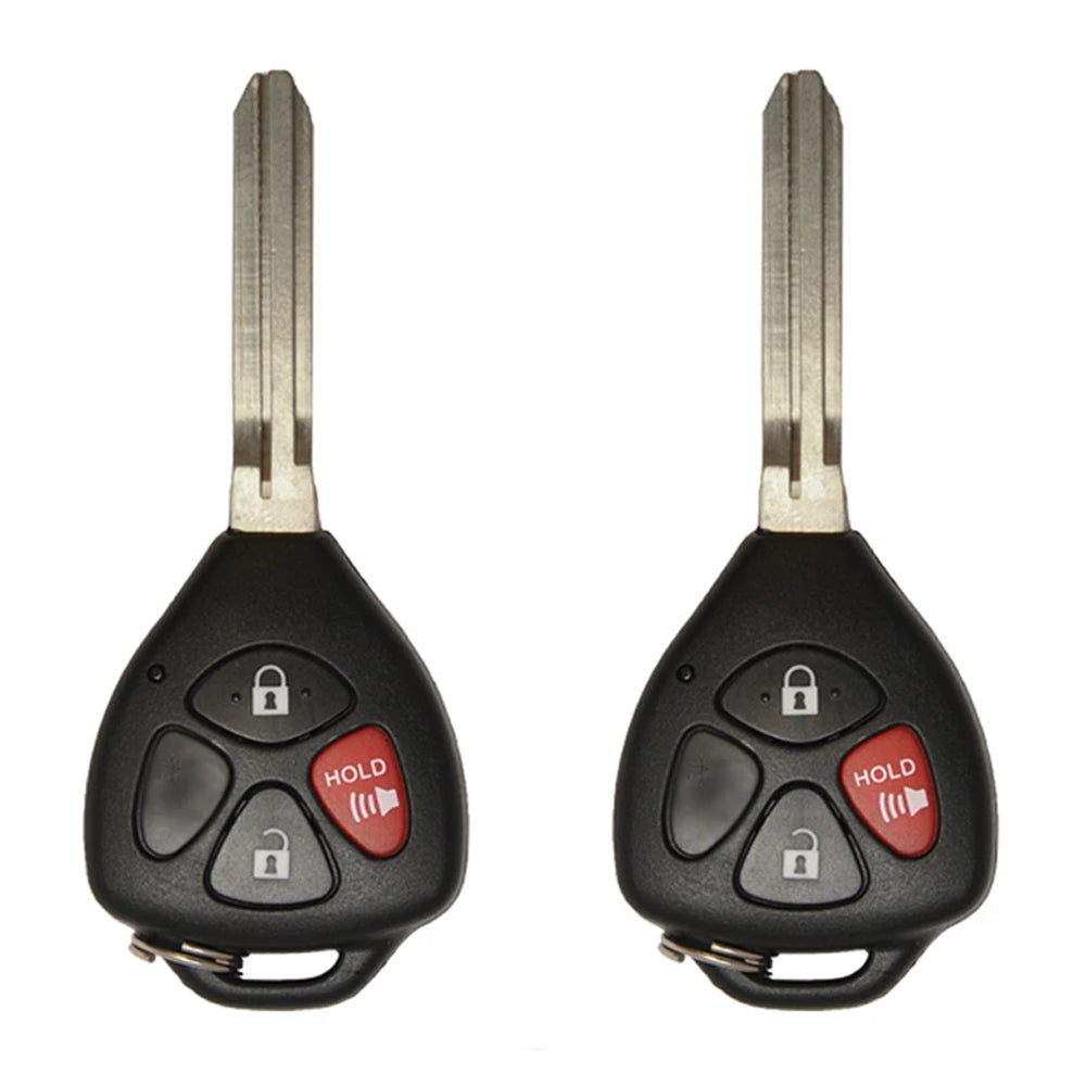 2016 - 2019 Toyota Yaris Remote Head Key 3B FCC# HYQ12BBY / Letter H Chip (2 Pack)