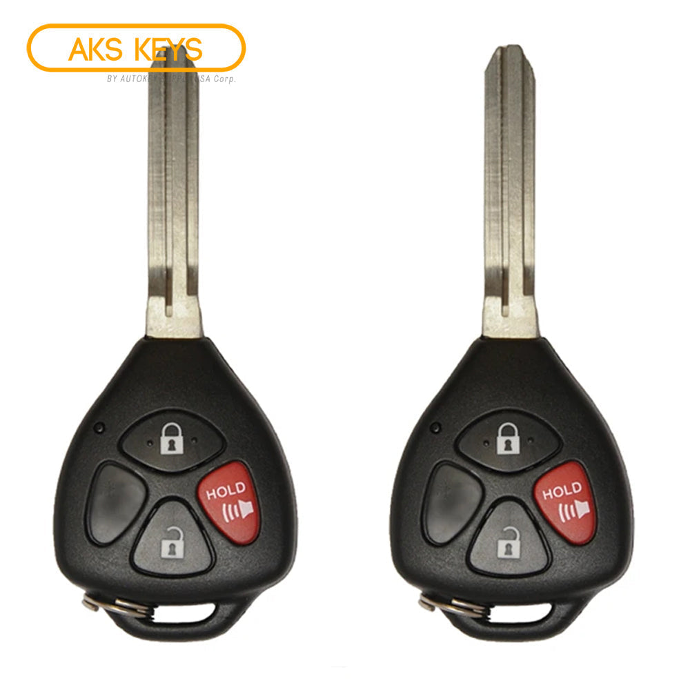 2016 - 2019 Toyota Yaris Remote Head Key 3B FCC# HYQ12BBY / Letter H Chip (2 Pack)