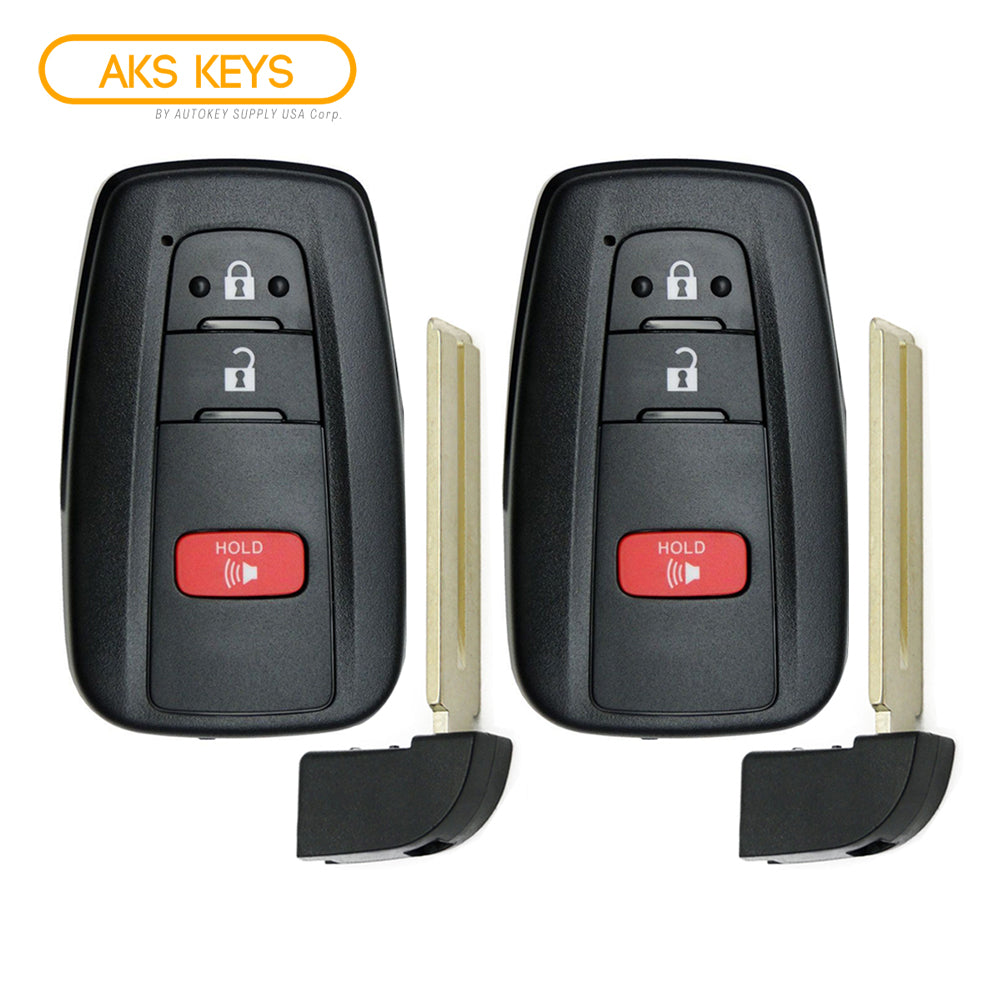 2016 - 2021 Toyota Smart Prox Remote Key 3B FCC# HYQ14FBC (2 Pack)