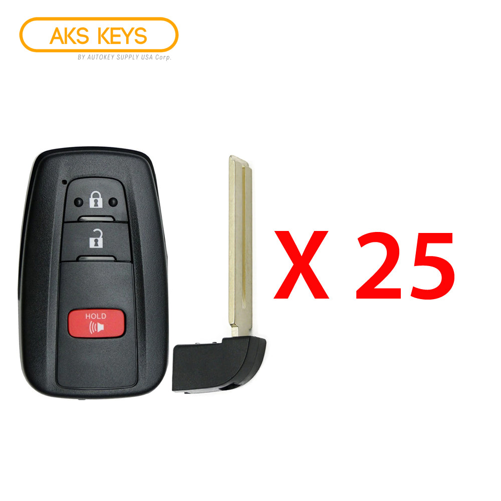 2016 - 2021 Toyota Smart Prox Remote Key 3B FCC# HYQ14FBC (25 Pack)