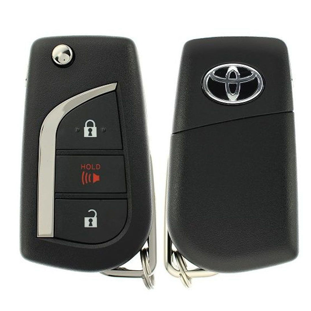Replacement Key Fob Remote Shell Case For 2004-2005 Toyota RAV4 (Black, No Programming Needed)