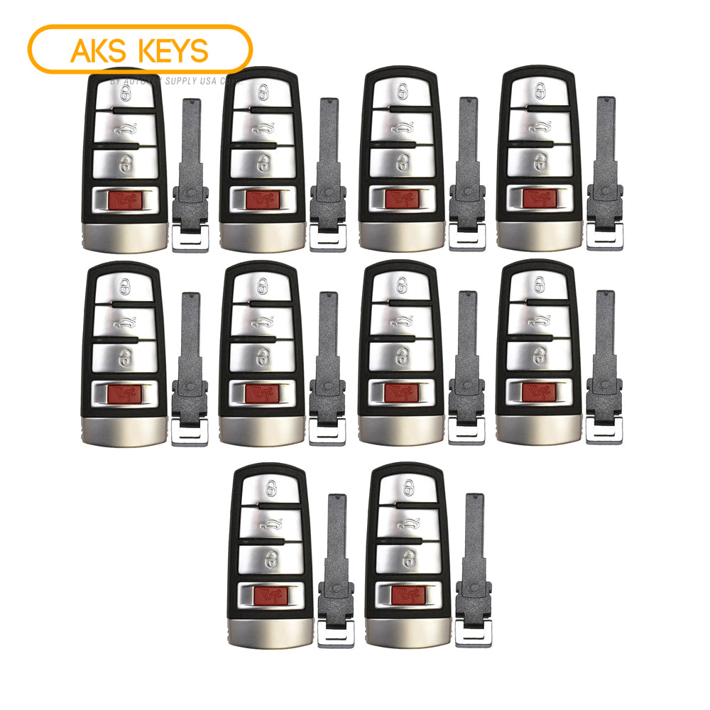 2006 - 2015 Volkswagen Smart Key 4B FCC# NBG009066T (10 Pack)