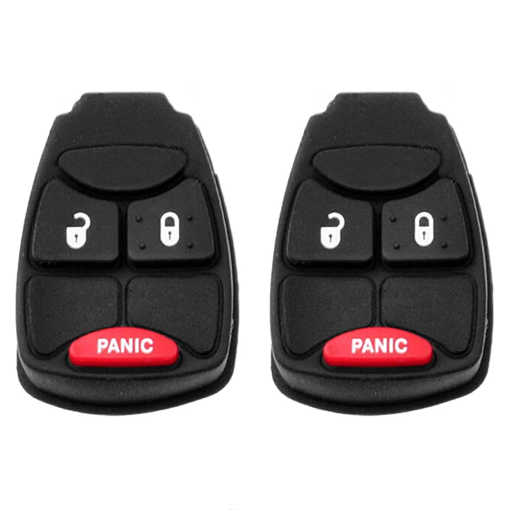 2004 - 2013 Chrysler Dodge and Jeep Remote Rubber Pad Buttons 3B (2 Pack)