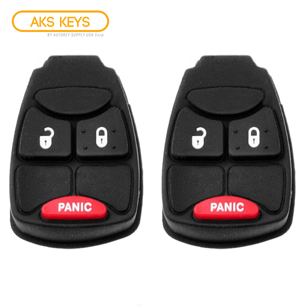 2004 - 2013 Chrysler Dodge and Jeep Remote Rubber Pad Buttons 3B (2 Pack)