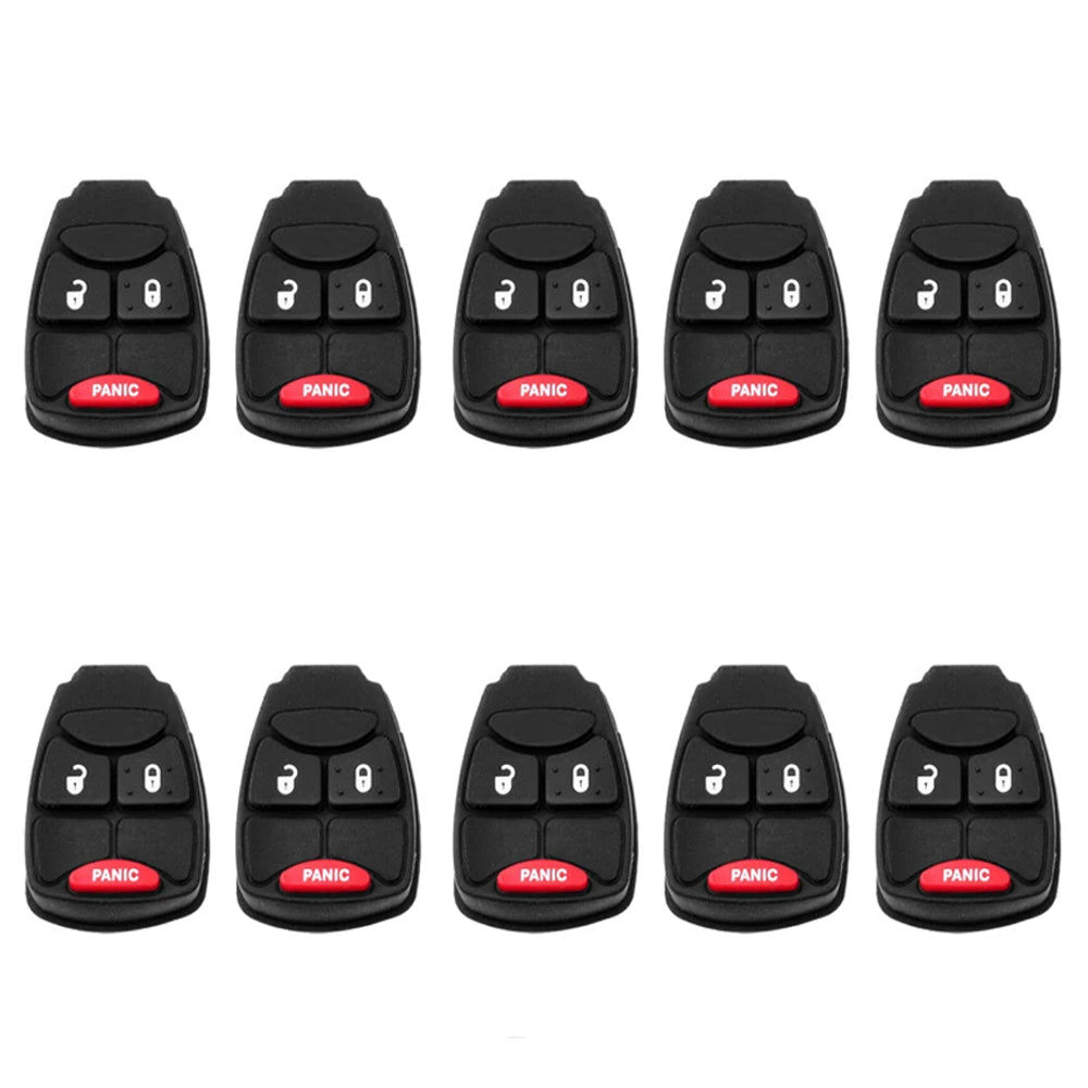 2004 - 2013 Chrysler Dodge and Jeep Remote Rubber Pad Buttons 3B (10 Pack)