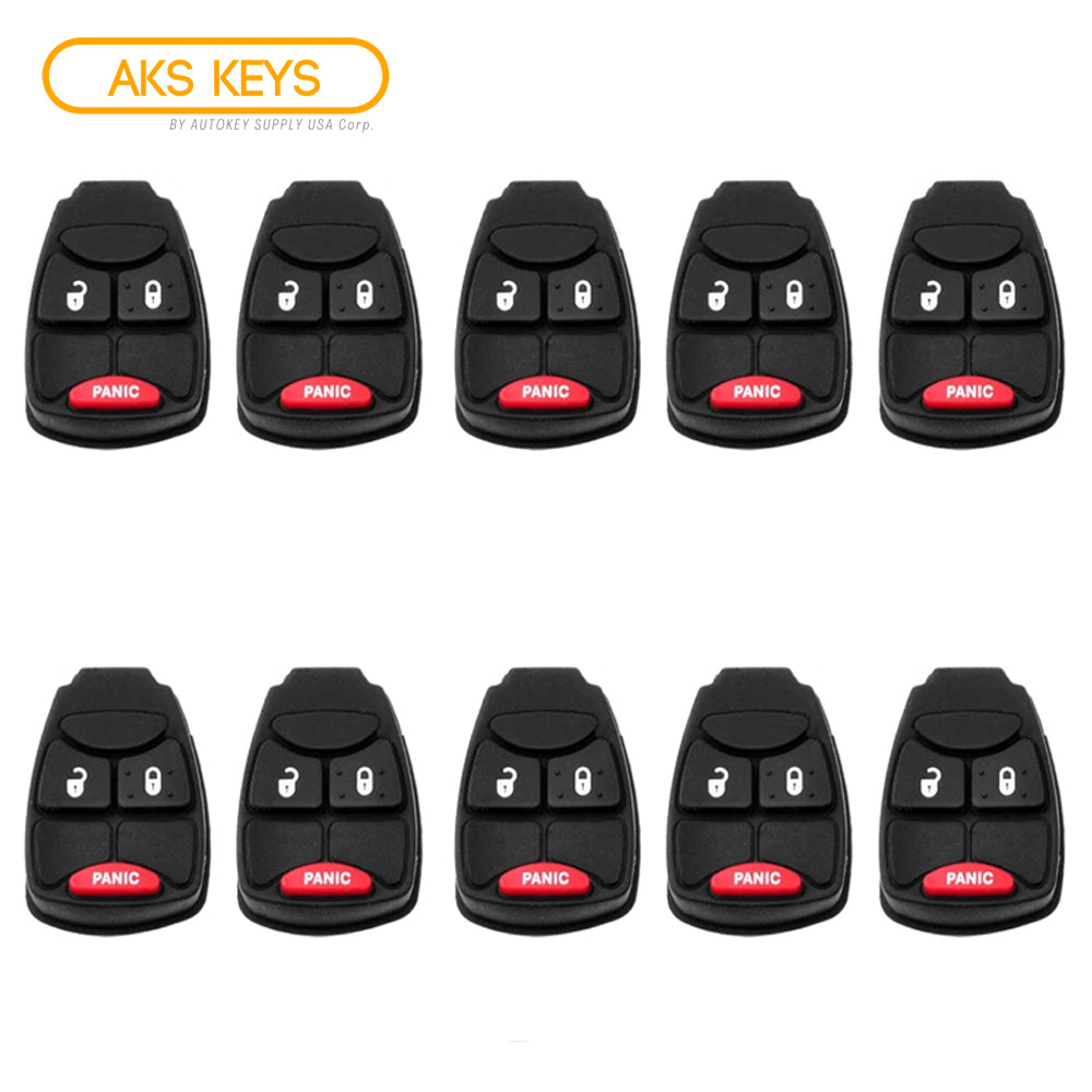 2004 - 2013 Chrysler Dodge and Jeep Remote Rubber Pad Buttons 3B (10 Pack)