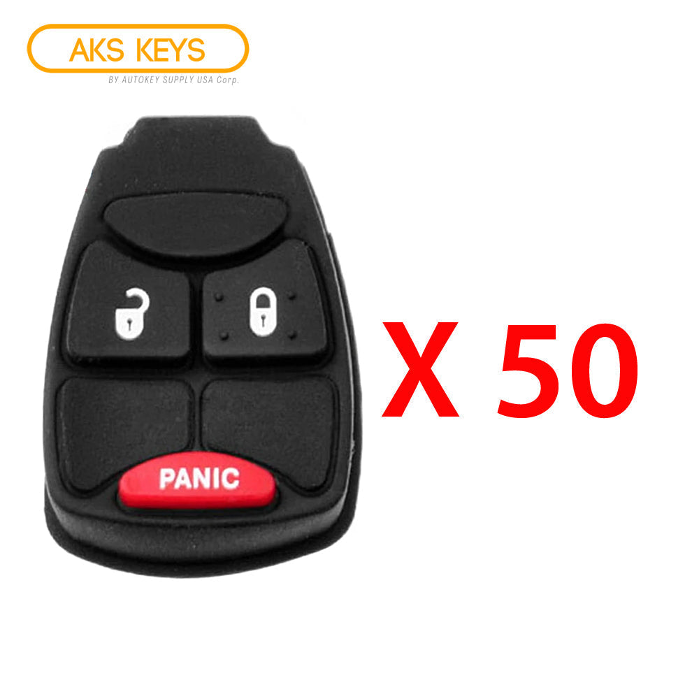 2004 - 2013 Chrysler Dodge and Jeep Remote Rubber Pad Buttons 3B (50 Pack)