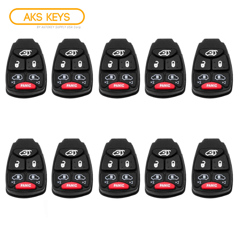 2004 - 2007 Chrysler Remote Rubber Pad Buttons 6B (10 Pack)