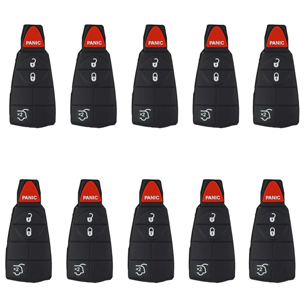 2008 - 2013 New Remote Fobik Key Keyless Fob Rubber Pad Buttons For Dodge & Jeep/ 4B (10 Pack)