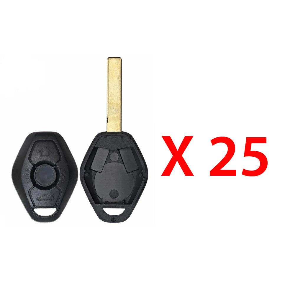 1998 - 2009 BMW Remote Key Shell - 2 Tracks (25 Pack)