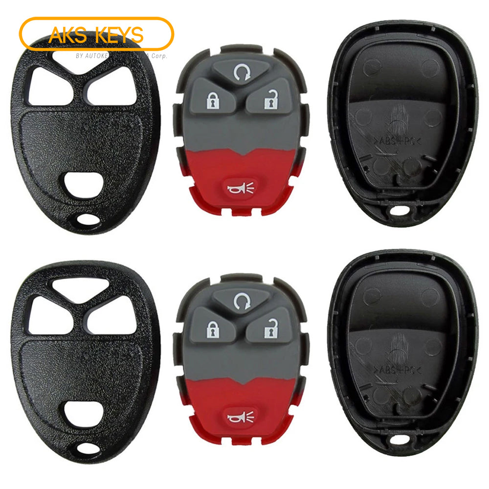 New Replacement Remote Keyless Fob Case Rubber Pad Shell 4B for FCC# KOBGT04A (2 Pack)