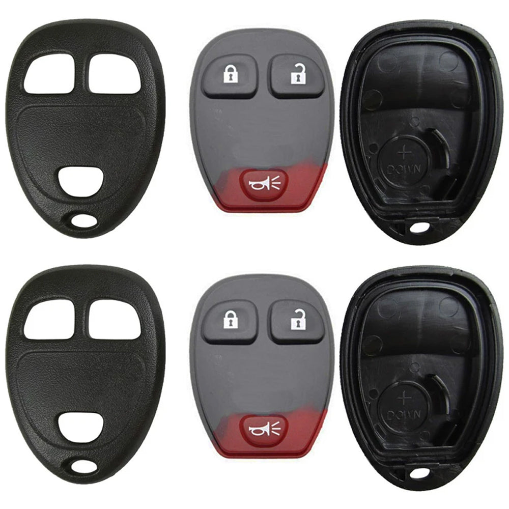 New Replacement Remote Keyless Fob Case Rubber Pad Shell 3B for FCC# OUC60270 (2 Pack)