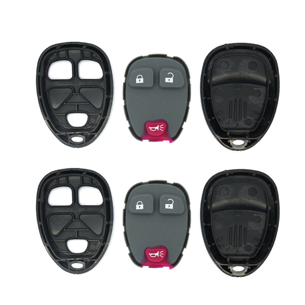 2006 - 2011 Buick Chevrolet Pontiac Saturn Remote Control Shell 3B Compatible with FCC# KOBGT04A (2 Pack)
