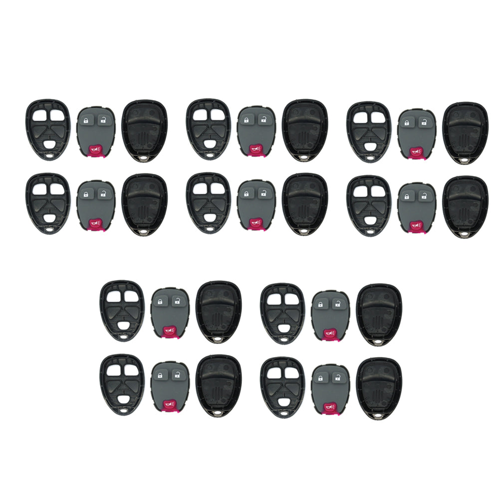 2006 - 2011 Buick Chevrolet Pontiac Saturn Remote Control Shell 3B Compatible with FCC# KOBGT04A (10 Pack)