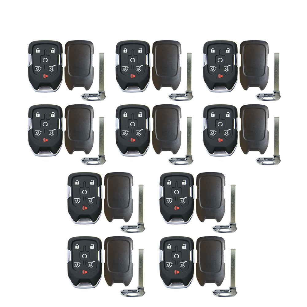 2015 - 2020 Chevrolet GMC Smart Key Shell 6B Compatible with FCC# HYQ1AA (10 Pack)