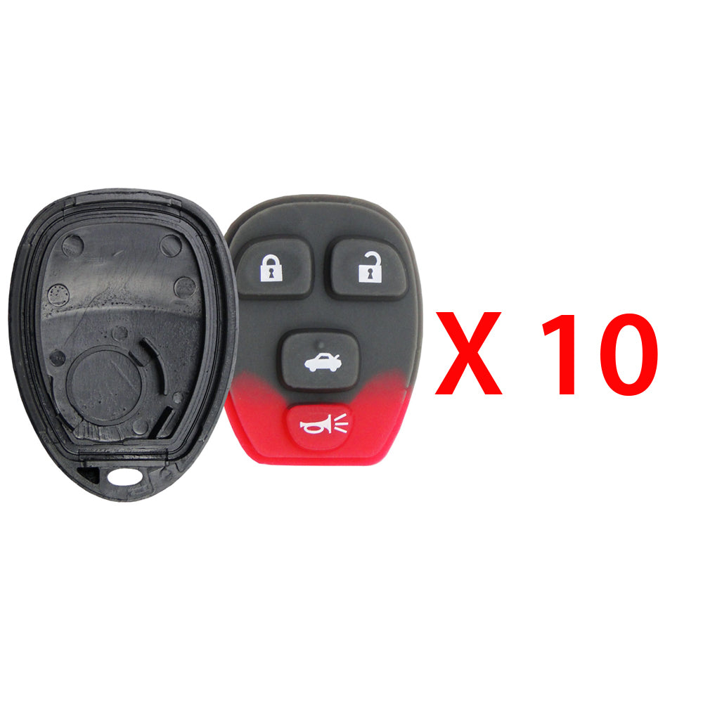 2006 - 2016 Chevrolet Buick Cadillac Remote Shell 4B for FCC# OUC60221 / OUC60270 (10 Pack)
