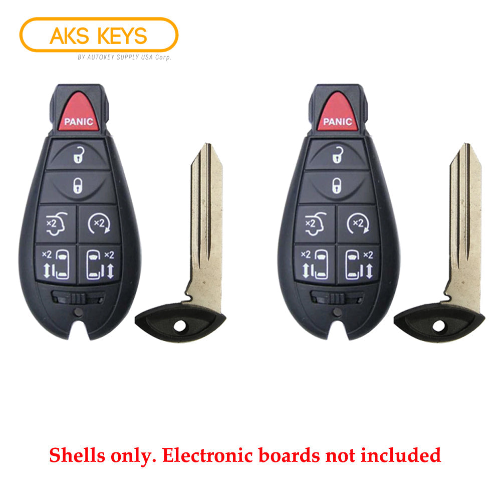 2008 - 2016 Chrysler Town & Country Remote Shell 7B for FCC # M3N5WY783X - IYZ-C01C (2 Pack)