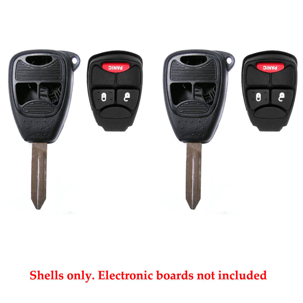 2004 - 2014 Dodge Chrysler Jeep Remote Key Shell 3B SP (2 Pack)