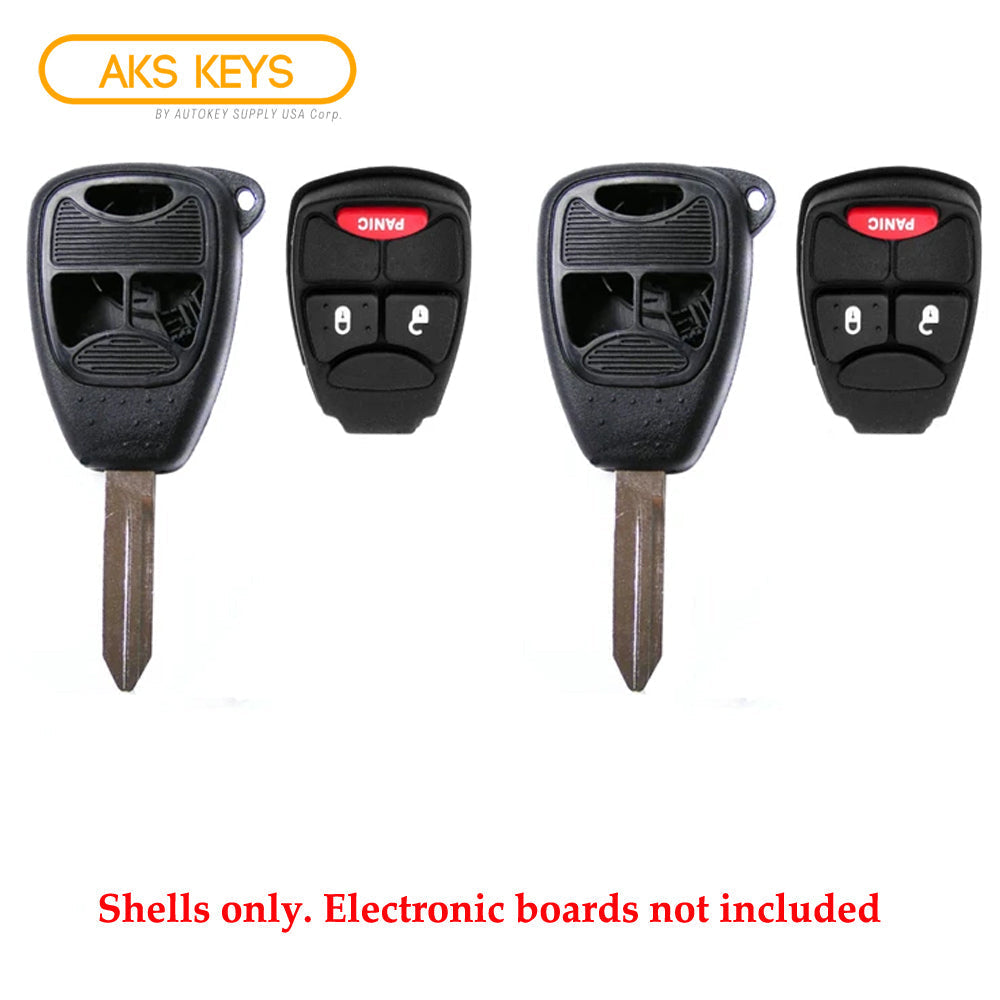 2004 - 2014 Dodge Chrysler Jeep Remote Key Shell 3B SP (2 Pack)