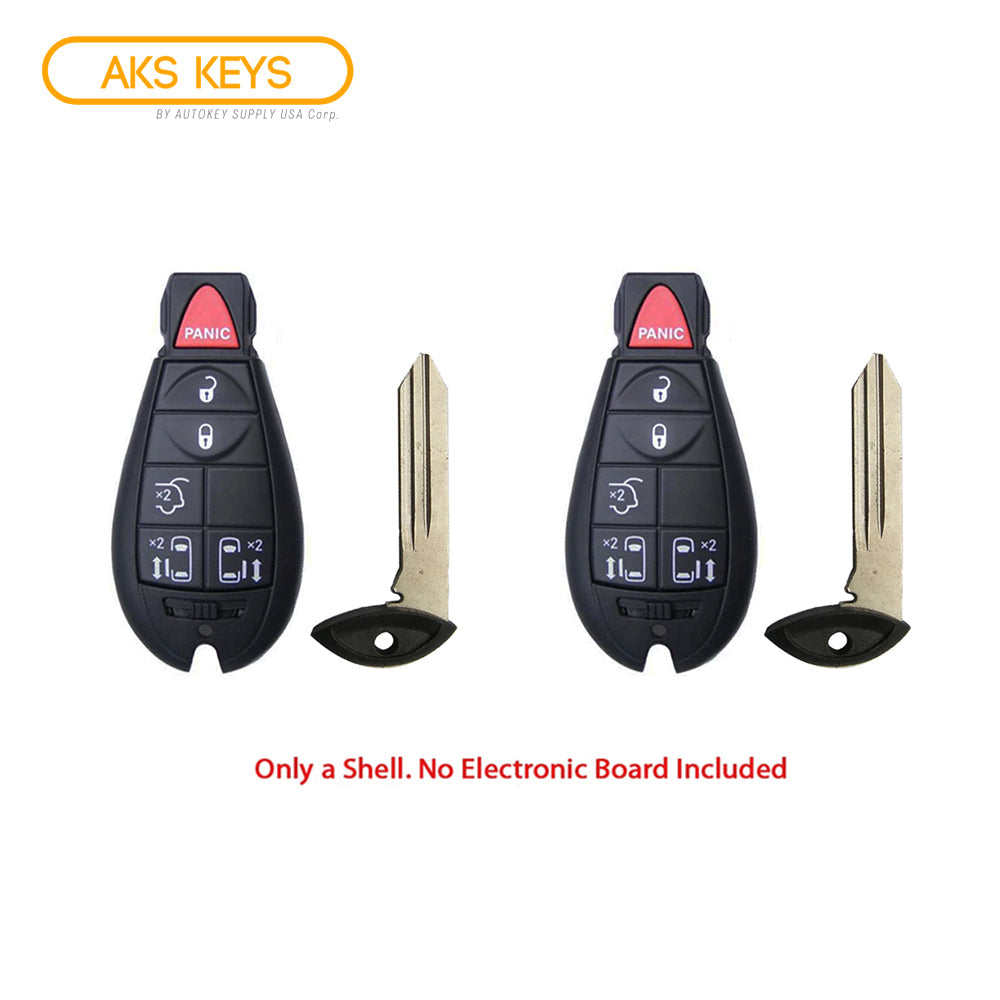 2011 - 2016 Chrysler Town & Country Remote Shell 6B for FCC# IYZ-C01C (2 Pack)