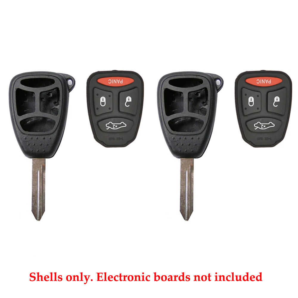 2004 - 2009 Chrysler Jeep Remote Key Shell 4B LP (2 Pack)
