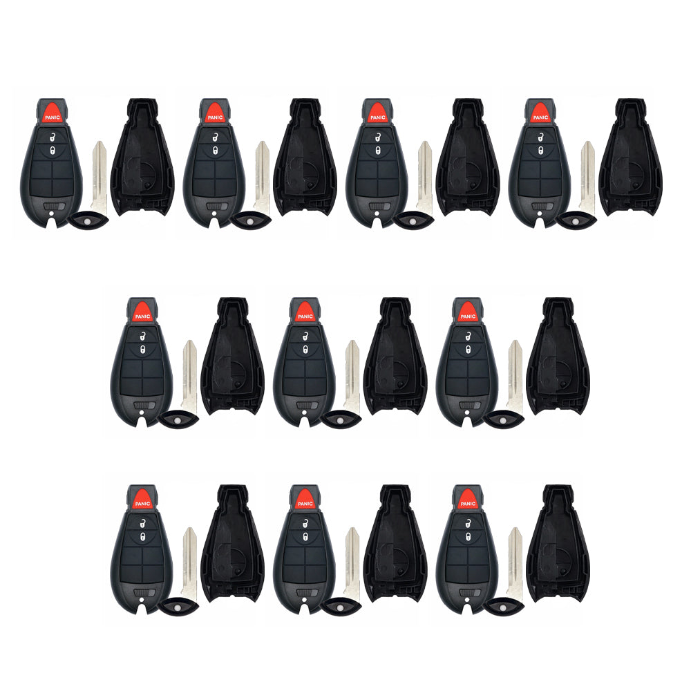 Jeep Cherokee Remote Fobik Shell 3B for FCC# GQ4-53T (10 Pack)
