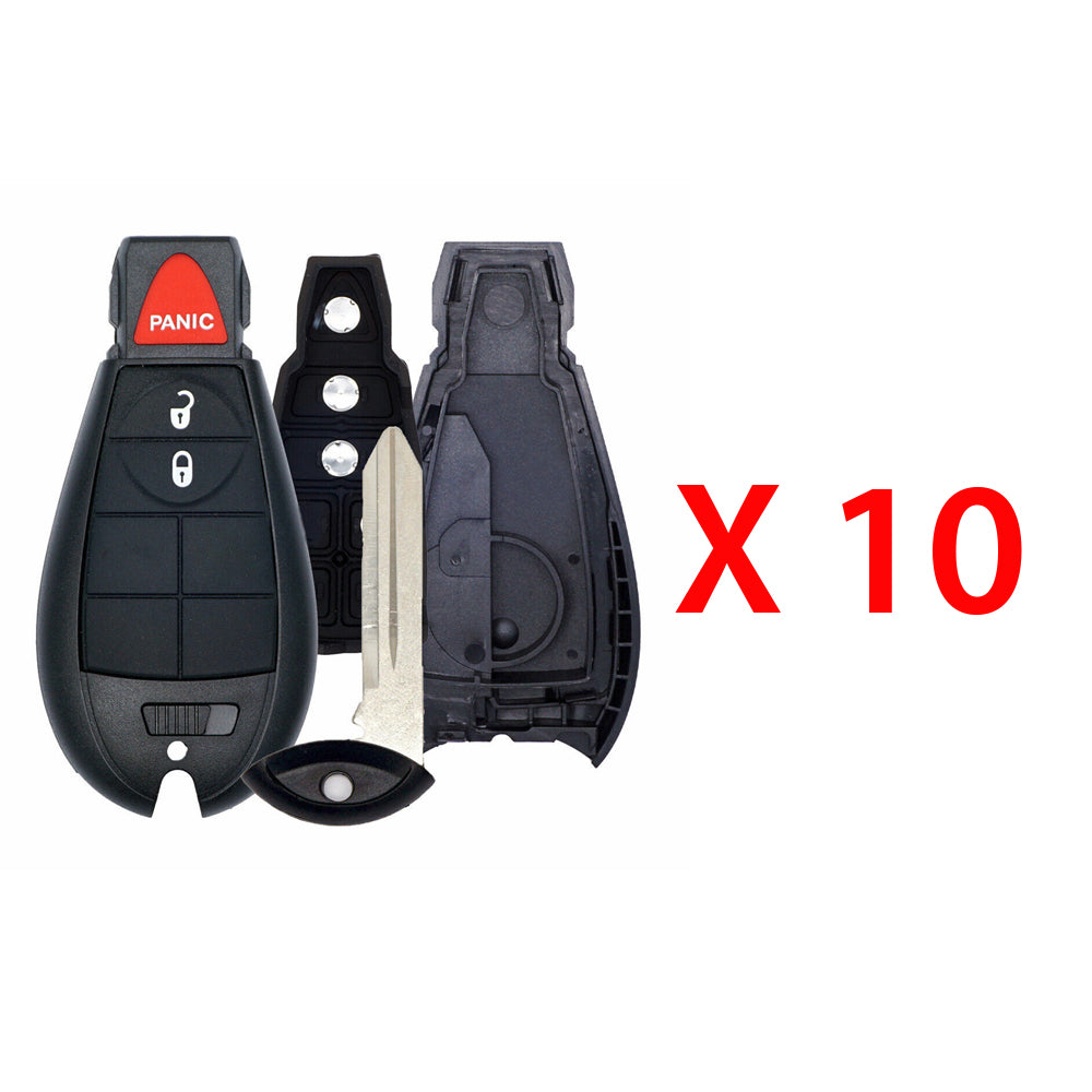 Jeep Cherokee Remote Fobik Shell 3B for FCC# GQ4-53T (10 Pack)