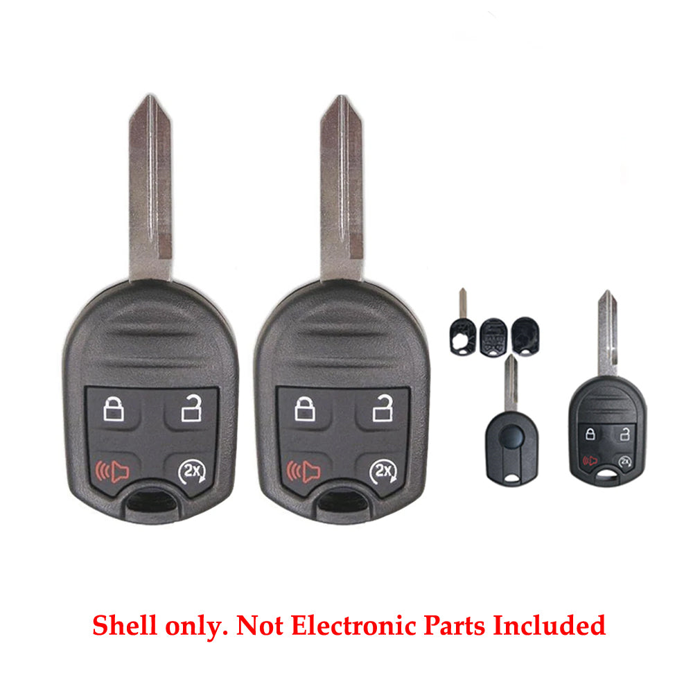 2011 - 2019 Ford Remote Control Key Shell W/Remote Start 4B for FCC# CWTWB1U793 (2 Pack)