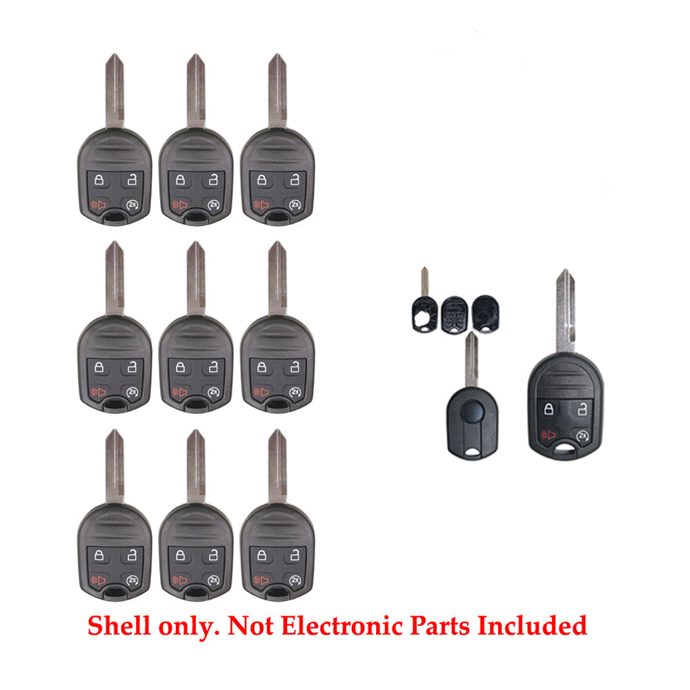 2011 - 2019 Ford Remote Control Key Shell W/Remote Start 4B for FCC# CWTWB1U793 (10 Pack)