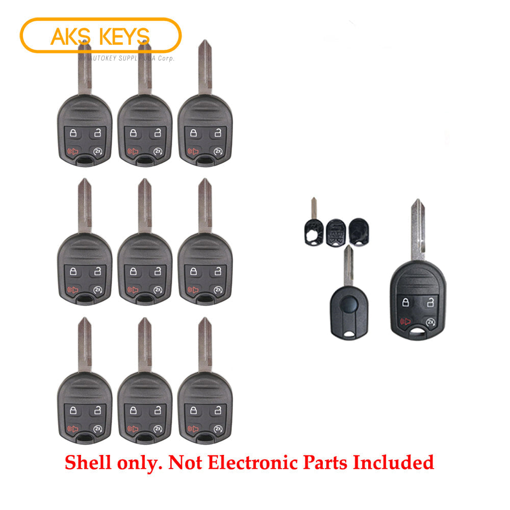 2011 - 2019 Ford Remote Control Key Shell W/Remote Start 4B for FCC# CWTWB1U793 (10 Pack)