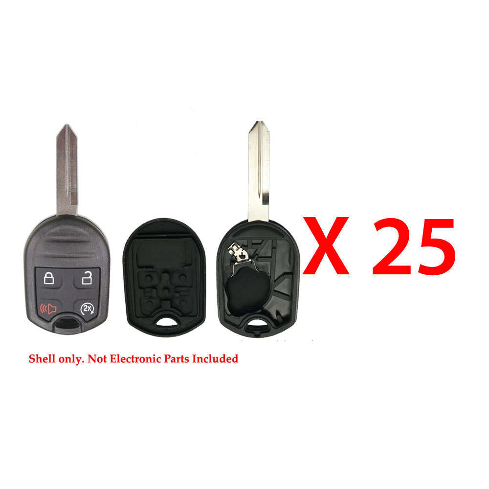 2011 - 2019 Ford Remote Control Key Shell W/Remote Start 4B for FCC# CWTWB1U793 (25 Pack)