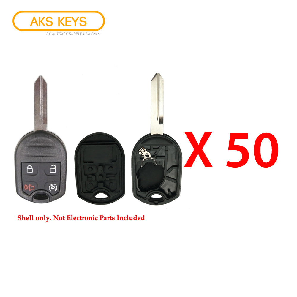 2011 - 2019 Ford Remote Control Key Shell W/Remote Start 4B for FCC# CWTWB1U793 (50 Pack)
