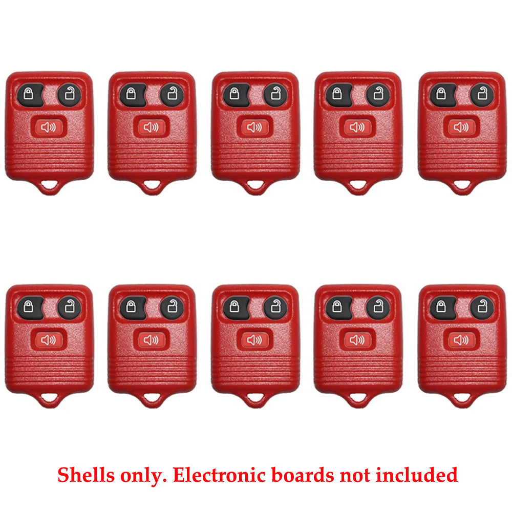 1998 - 2011 Red Ford Remote Shell (10 Pack)