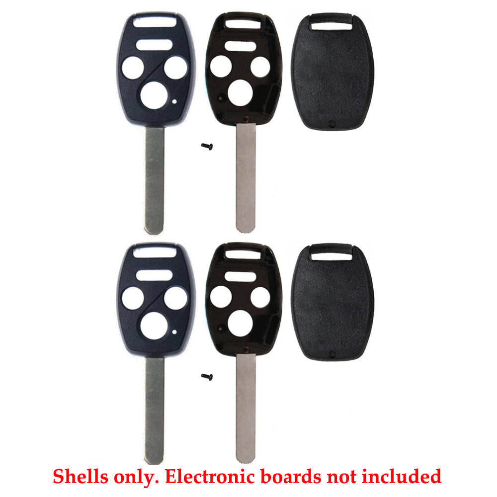 2003 - 2013 Honda Remote Key Shell 4B W/ Chip Holder (2 Pack)